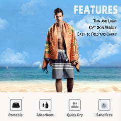 Turbo Microfiber Beach Towel Quick Drying Sand Proof Swim Towel
