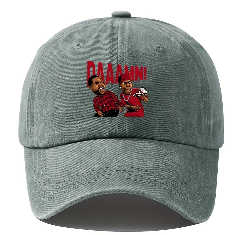 Cartoon Print Baseball Cap Outdoor Sun Hat Fishing Mountaineering
