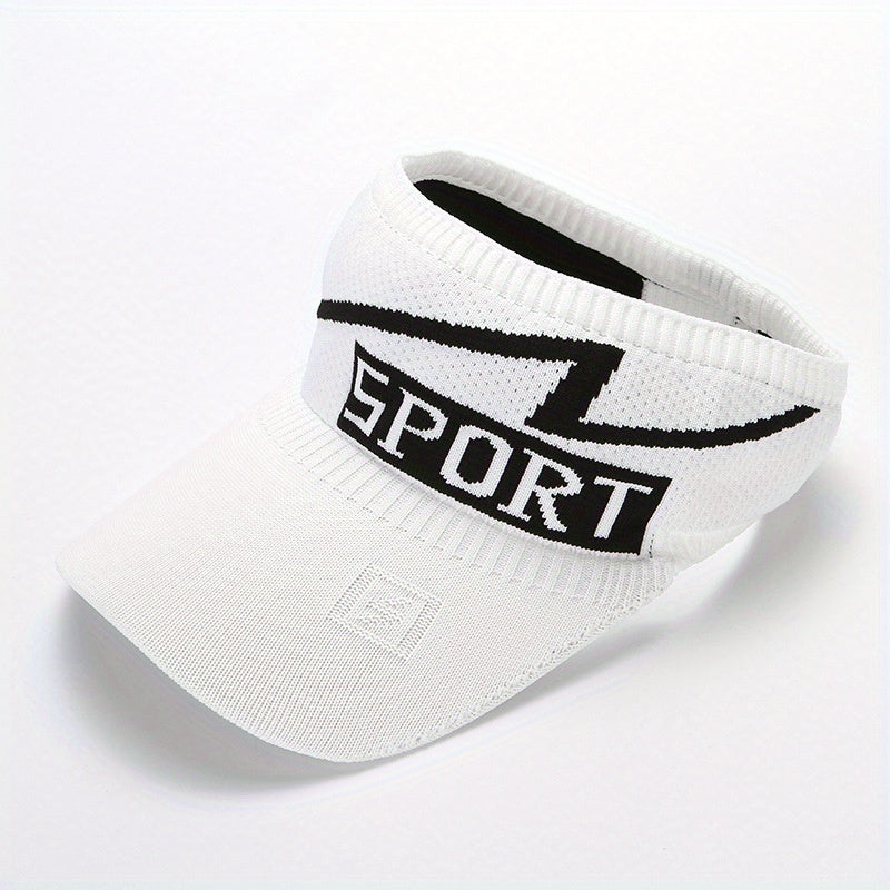 Jacquard Visor Hat Elastic Knitted Golf Cap Lightweight Sun Hats for Women