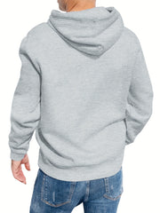 Men's Rock & Game Controller Print Hoodie Casual Stretch Hooded Sweatshirt
