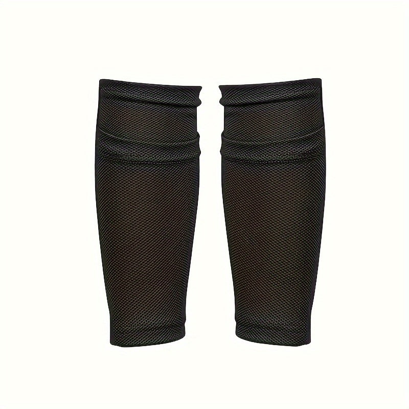 Football Shin Pads With Non Slip Stripes & Pocket Socks