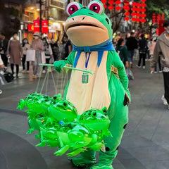 Halloween Frog Doll Inflatable Adult Costume Chinese Street Network Red Frog Man