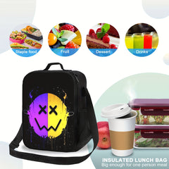 Pattern Insulated Lunch Bag Portable Reusable Cooler for Office Picnic Outdoor