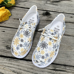 Christmas Print Casual Low Top Sneakers Lightweight Non slip Casual Shoes