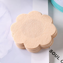 30 Pairs Women's Disposable Nipple Stickers Anti-glare Round Flower