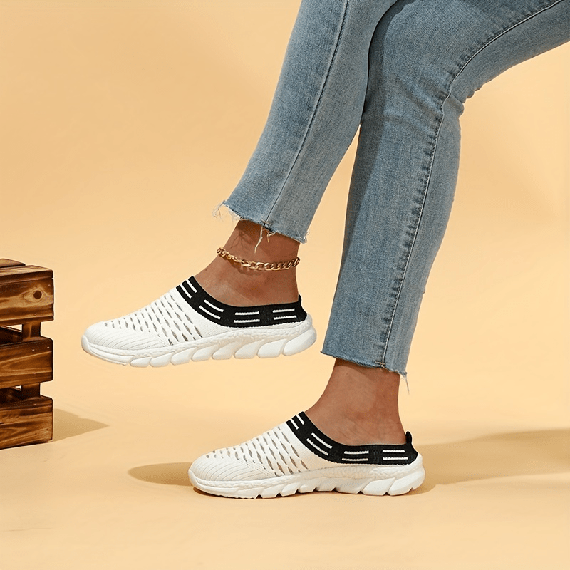 Women's Mesh Mule Sneakers Slip On Outdoor Shoes Soft Sole