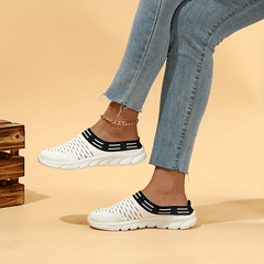 Women's Mesh Mule Sneakers Slip On Outdoor Shoes Soft Sole