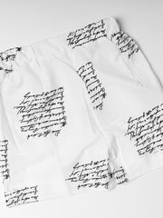 Letter Print Two piece Set Zip Up Top & Shorts Outfits