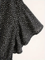 Boho Dress Women's Plus Dot Print Short Sleeve Dress