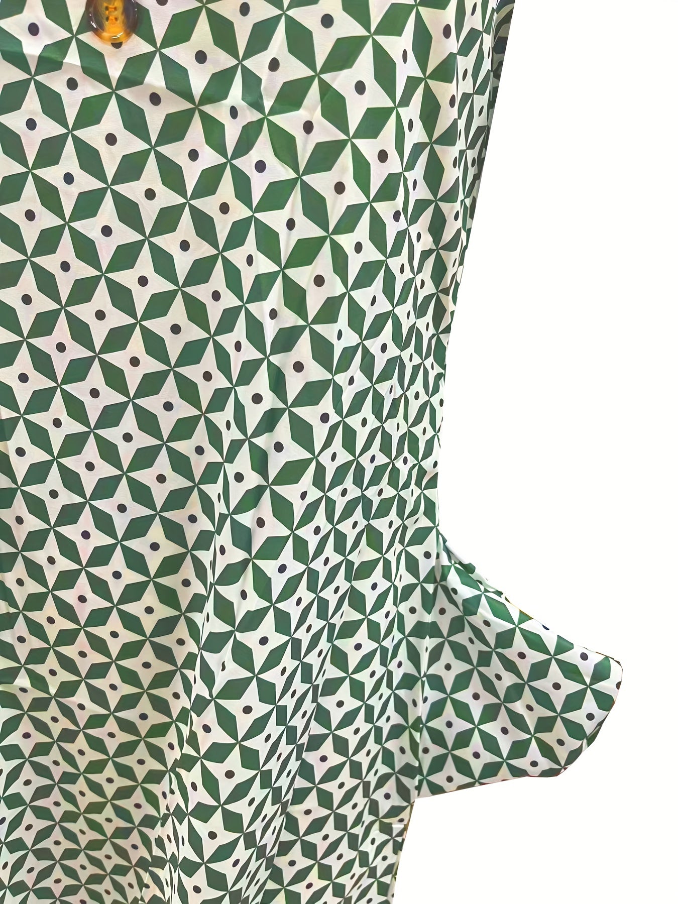 Button Front Allover Print Dress Casual Short Sleeve Dress