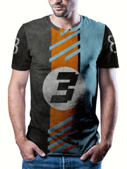 3D Print Men's Round Neck Tee Shirt for Summer