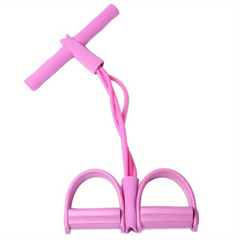 Yoga Pedal Puller Fitness Stretching Tensioner 4 Tubes Resistance Band