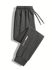 Men's Regular Fit Drawstring Pants for Running Gym