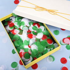 10g Paper Sequin Mixed Green Golden Silvery Red for Christmas Decoration