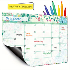 Magnetic Dry Erase Calendar for Refrigerator 17x12