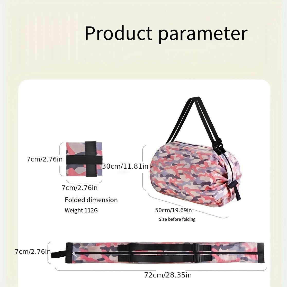 Portable Single Shoulder Fitness Accordion Bag