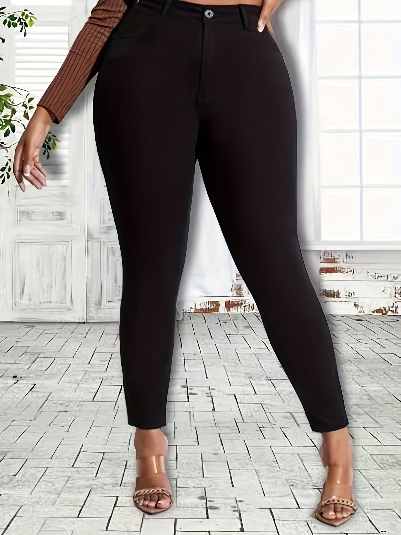 High Rise High Stretch Skinny Jeans for Plus Size Women