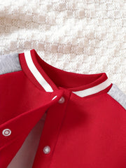 Infant Baseball Sports Set Contrast Jacket Coat Trousers