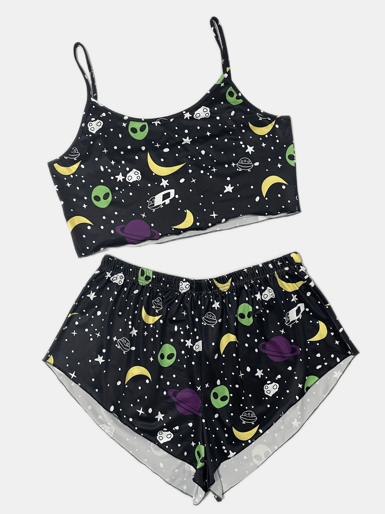 Tropical Print Sports Bra & Boy Shorts Set