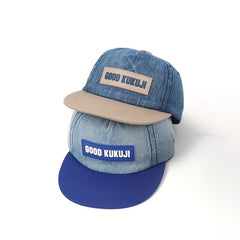 Kids Sunshade Breathable Baseball Cap Letter Embroidery Adjustable