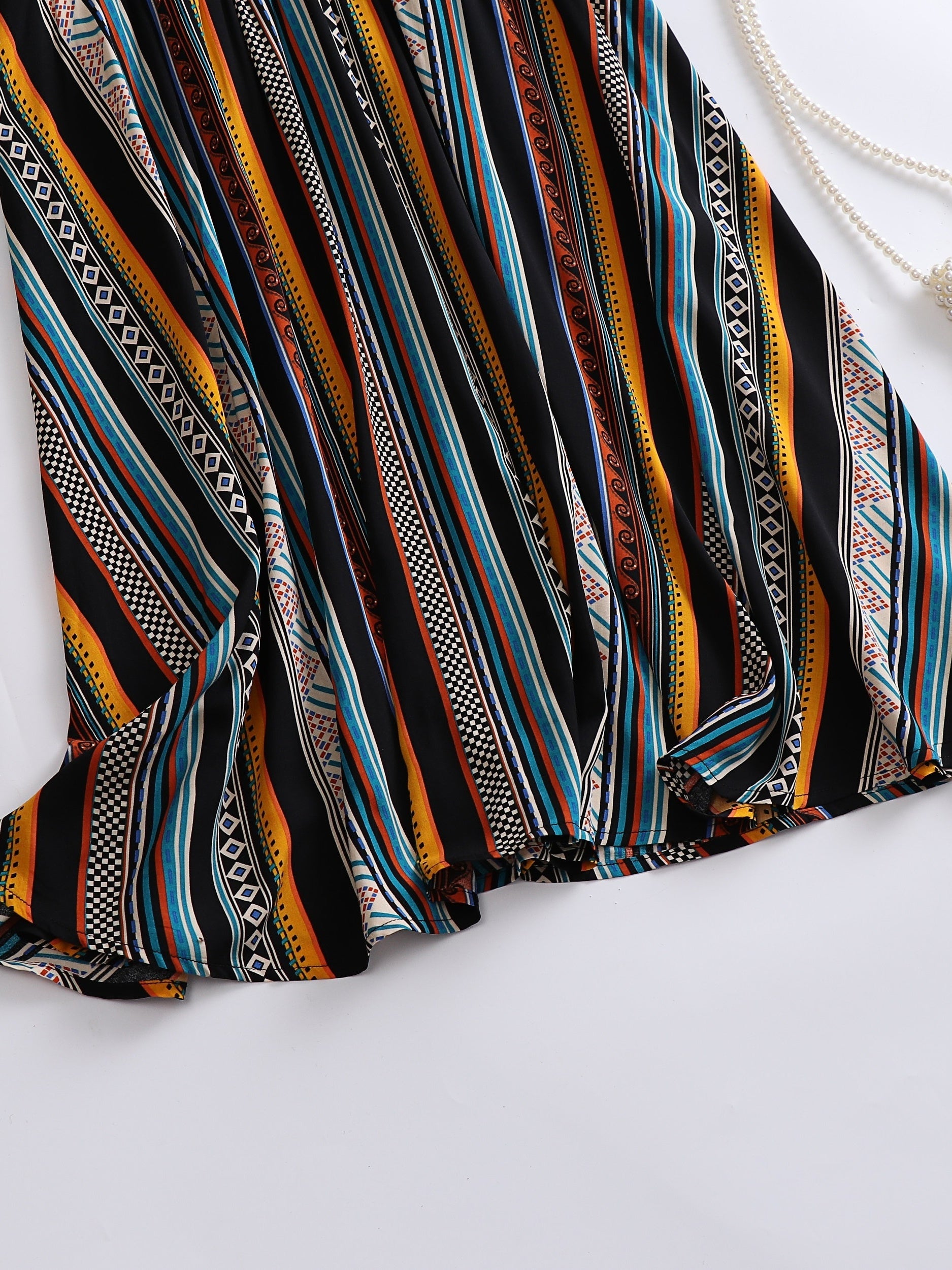 Plus Size Boho Dress Women's V Neck Tank Dress
