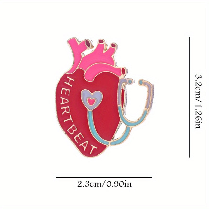 Doctor Heart Enamel Pin Brooch Jacket Backpack Hat Jewelry