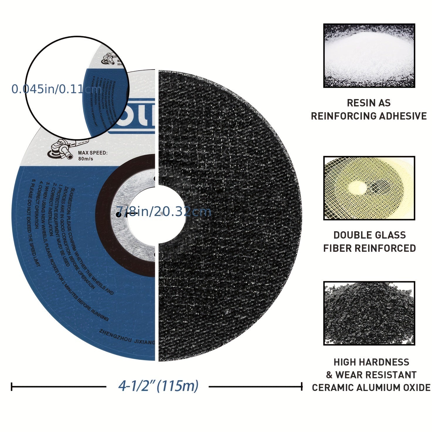 Cut Off Wheels 4 1 2 x3 64''x7 8'' Thin Metal Stainless Steel Cutting Disc