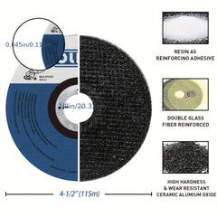 Cut Off Wheels 4 1 2 x3 64''x7 8'' Thin Metal Stainless Steel Cutting Disc