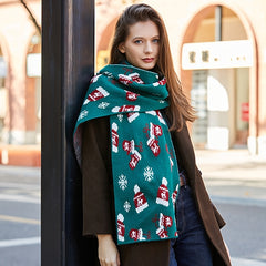 Christmas Pattern Scarf Winter Scarf Large Blanket Wrap Shawl