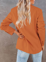 Shawl Collar Open Front Blazer Long Sleeve For Office Women