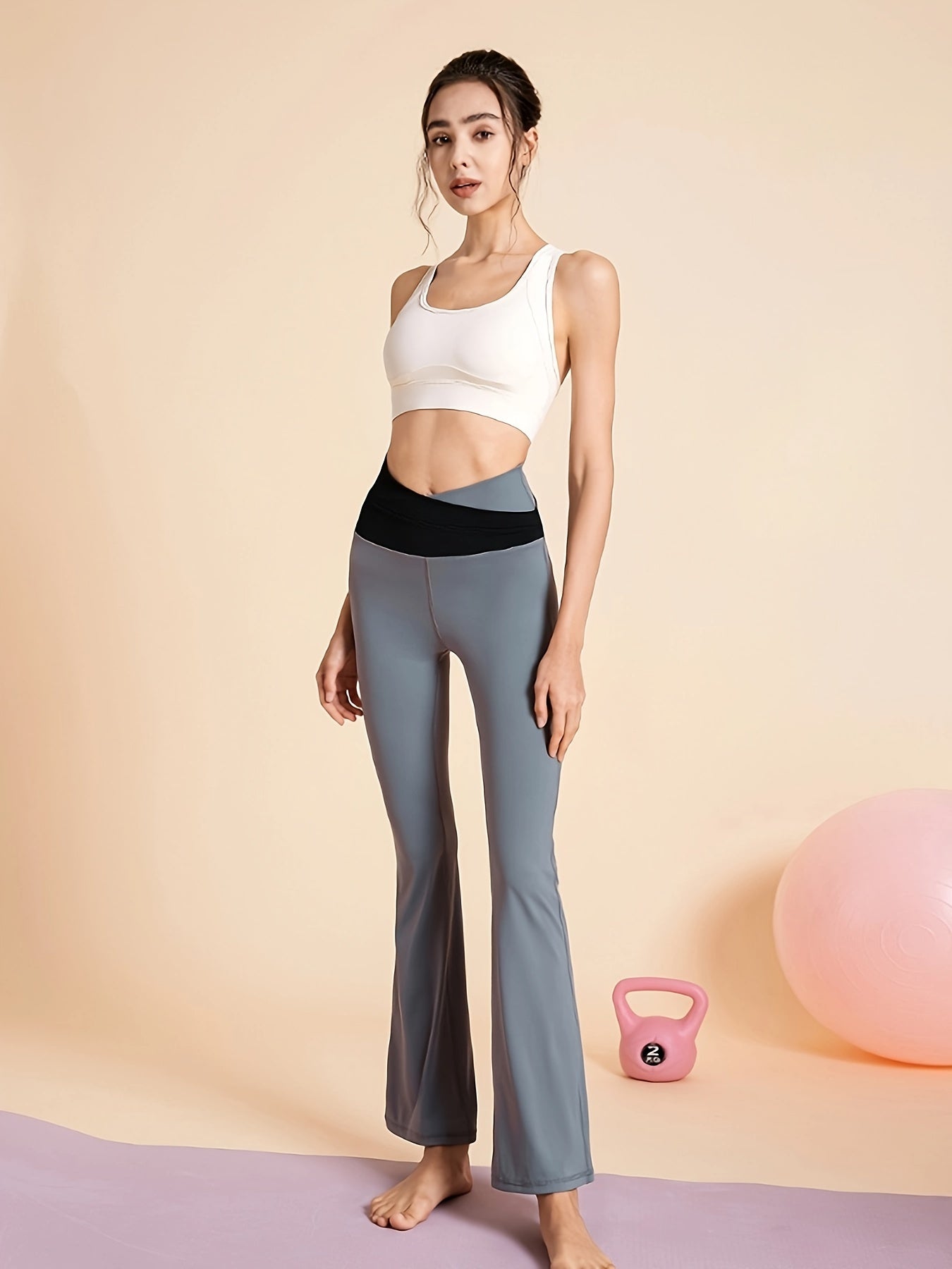 High Waist Bell Bottom Yoga Pants - Slimming Butt Lifting Activewear