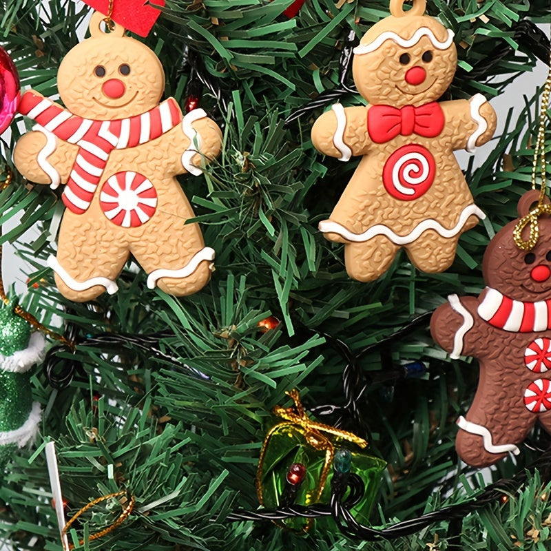 Gingerbread Man Christmas Ornament DIY Scene Pendant Gift