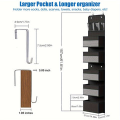 1pc Over the Door Hanging Storage Bag Durable Storage Organizer