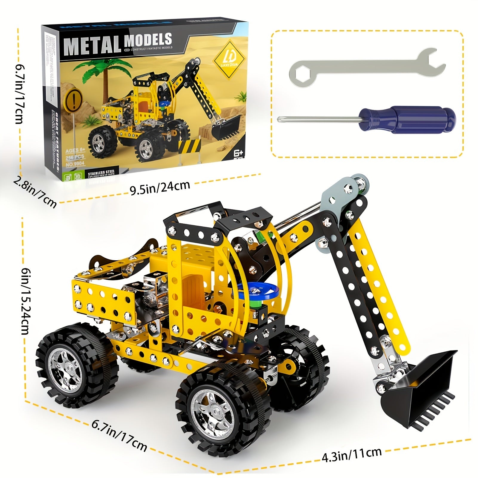 256pc Metal Construction Model Kit Building Blocks DIY Educational
