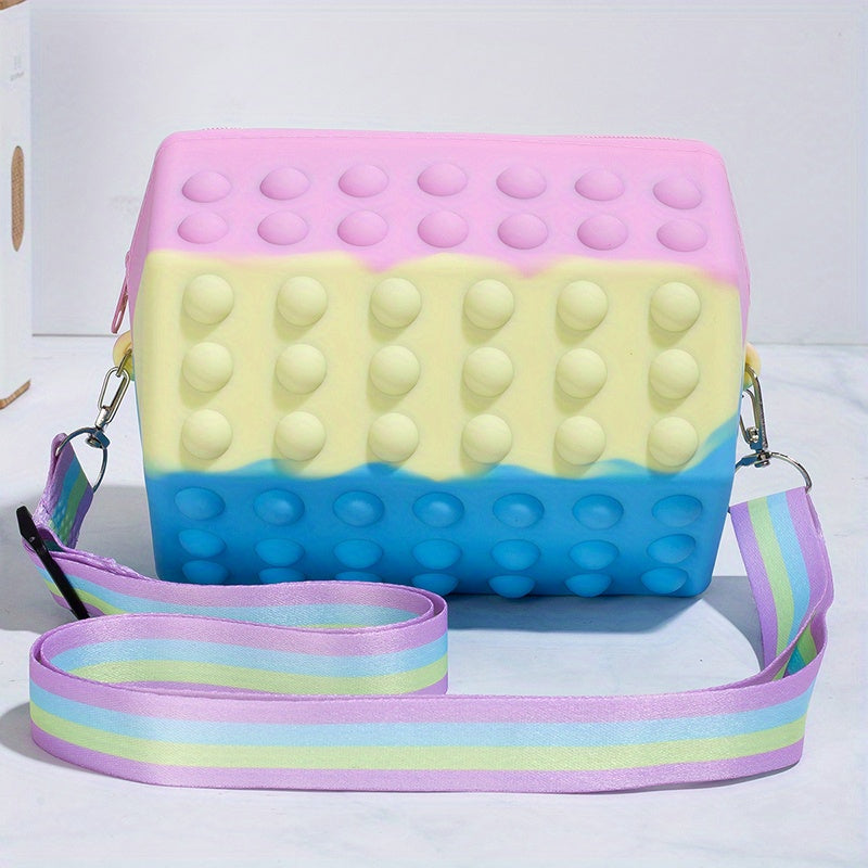 Kids Press Silicone Crossbody Bag for Girls