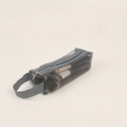 Clear Mesh Makeup Brush Bag with Zipper