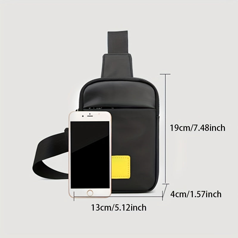 Casual Chest Bag Crossbody for School Office Passport Money Cell Phone Holder