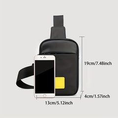 Casual Chest Bag Crossbody for School Office Passport Money Cell Phone Holder