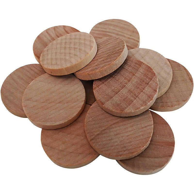 120pcs 2.54cm Natural Wood Slices Round Coins for DIY Arts & Crafts