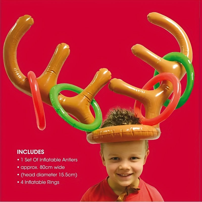 Inflatable Antlers Christmas Hat Kids & Adults Game Props