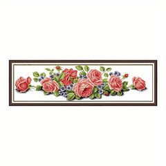 Cross Stitch Living Room Rose Flower Modern Painting Self Embroidery Kit