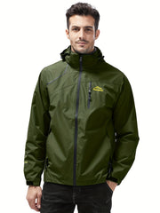 Men's Casual Zip Up Windbreaker Jacket For Outdoor Activities