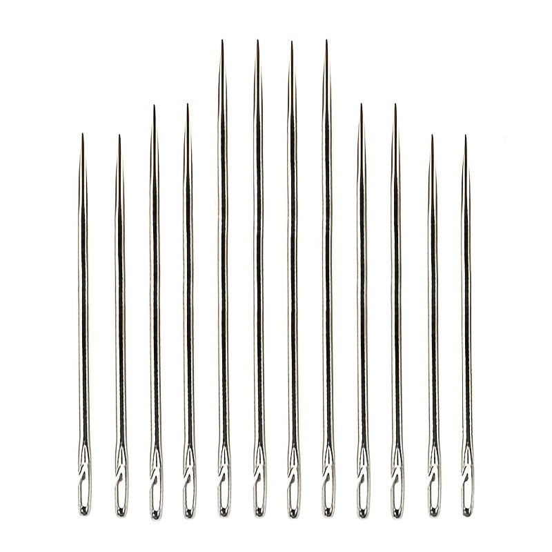 Stainless Steel Sewing Needles Set with Side Hole, Household Sewing Supplies