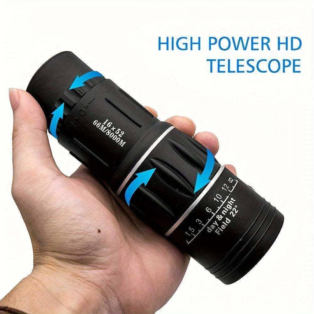 16x52 Monocular Telescope Coated Powerful For Outdoor Bird Watching