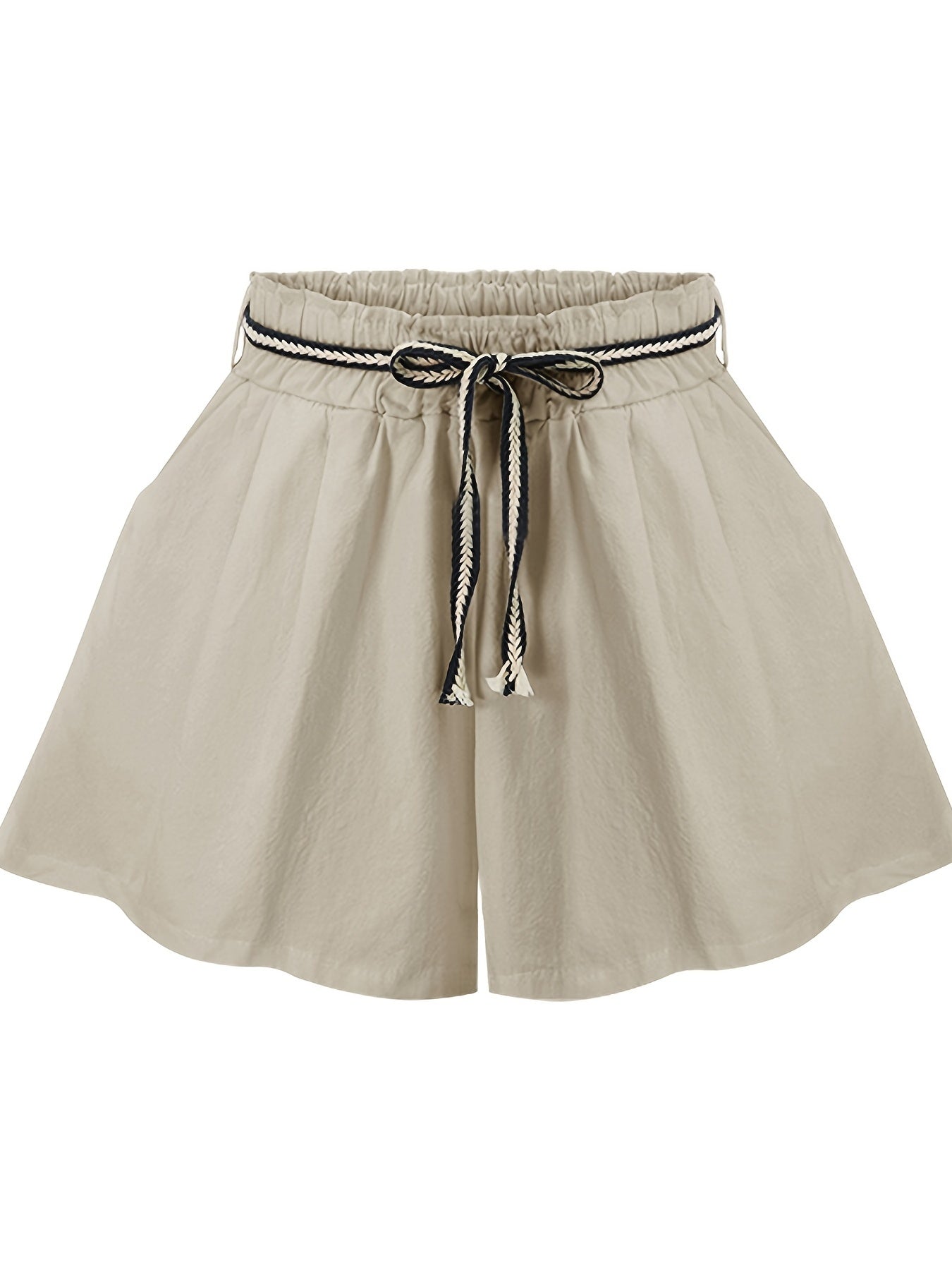 Wide Leg Shorts Casual Tie Waist Summer Shorts Women's Clothing