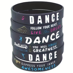 Dancer Dance Believe You Can Victory Rubber Bracelet Silicone Wristband