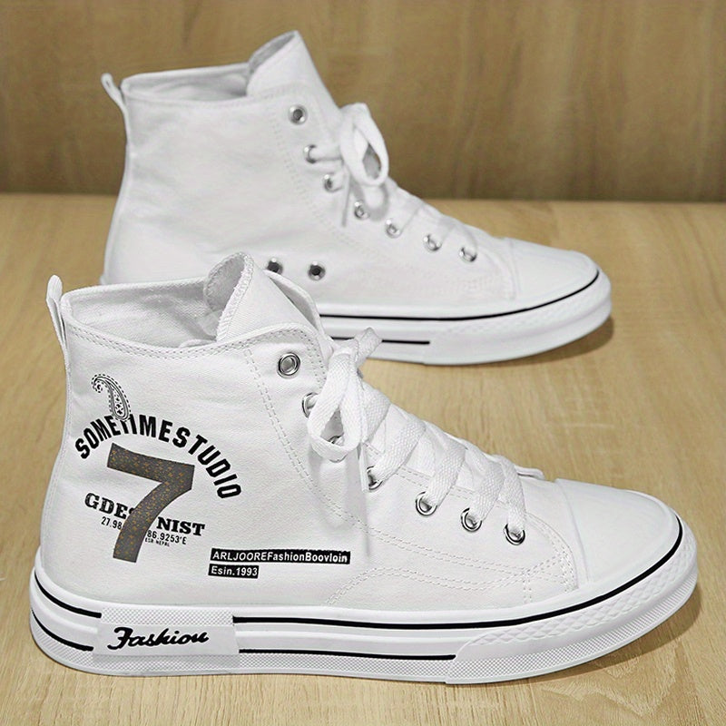 Men's Canvas High Top Sneakers Classic Casual Shoes