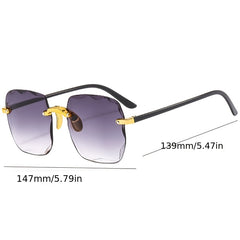 Square Rimless Sunglasses Gradient Glasses UV400