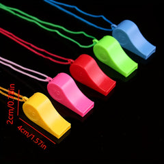 24pcs Colorful Whistles for Concert Party Referee Props