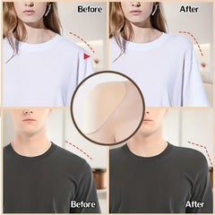 2pcs Invisible Silicone Shoulder Pads Removable Reusable Self adhesive